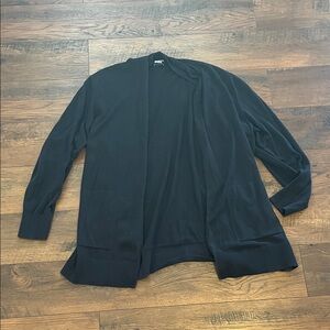 Lands' End Black Open Front Cardigan